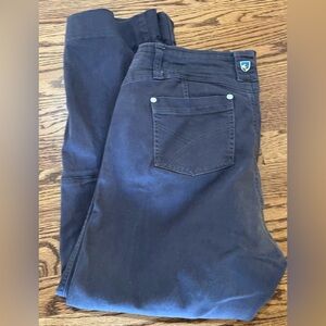 *READ KUHL Womens KLAUDETTE Pants SZ 14 *Short Carbon Grey Stretch Cotton *Hem